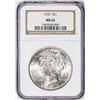 Image 1 : 1935 $1 Peace Silver Dollar Coin NGC MS62