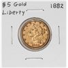 Image 1 : 1882 $5 Liberty Head Half Eagle Gold Coin