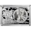 Image 1 : 1995 $1 American Silver Eagle Coin & 2oz Silver Bar Set