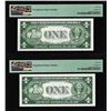 Image 2 : (2) Consecutive 1935G No Motto $1 Silver Certificate Notes PMG Gem Uncirculated 66EPQ