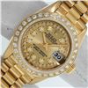 Image 1 : Rolex Ladies 18KT Yellow Gold Champagne Diamond President Wristwatch