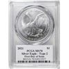 Image 2 : 2021 Type 2 $1 American Silver Eagle Coin PCGS MS70 Cleveland Signature FDOI