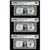 Image 1 : (3) Consecutive 1935G No Motto $1 Silver Certificate Notes PMG Gem Uncirculated 66EPQ