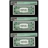 Image 2 : (3) Consecutive 1935G No Motto $1 Silver Certificate Notes PMG Gem Uncirculated 66EPQ