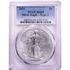 Image 1 : 2021 Type 2 $1 American Silver Eagle Coin PCGS MS69