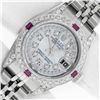 Image 1 : Rolex Ladies Stainless Steel Quickset MOP Diamond & Ruby Datejust Wristwatch