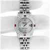 Image 3 : Rolex Ladies Stainless Steel Quickset MOP Diamond & Ruby Datejust Wristwatch