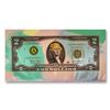 Image 1 : Steve Kaufman (1960-2010) "2 Dollar Bill" Original Mixed Media on Canvas