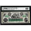 Image 1 : 1872 $20 State of South Carolina Obsolete Note PMG Gem Uncirculated 66EPQ