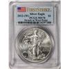 Image 1 : 2012-(W) $1 American Silver Eagle Coin PCGS MS70 First Strike West Point