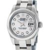 Image 1 : Rolex Ladies Stainless Steel Mother Of Pearl Diamond Quickset Datejust Wristwatc