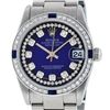 Image 2 : Rolex Womens Midsize 31mm Blue Vignette String Diamond & Sapphire Datejust Wrist