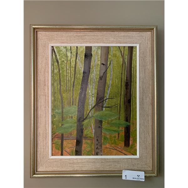 Oil on Canvas Painting of Forest