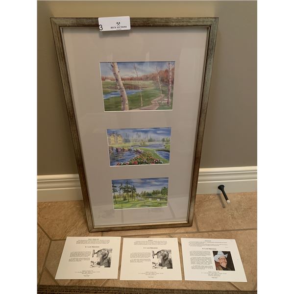 "Springtime", "Autumn in Meadow Lake", and "Home At Last"  - 3 x Watercolor Prints by D.C Lund