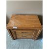 Image 1 : Wooden Nightstand with Brass Handles - Made by Gerard Collin Inc.