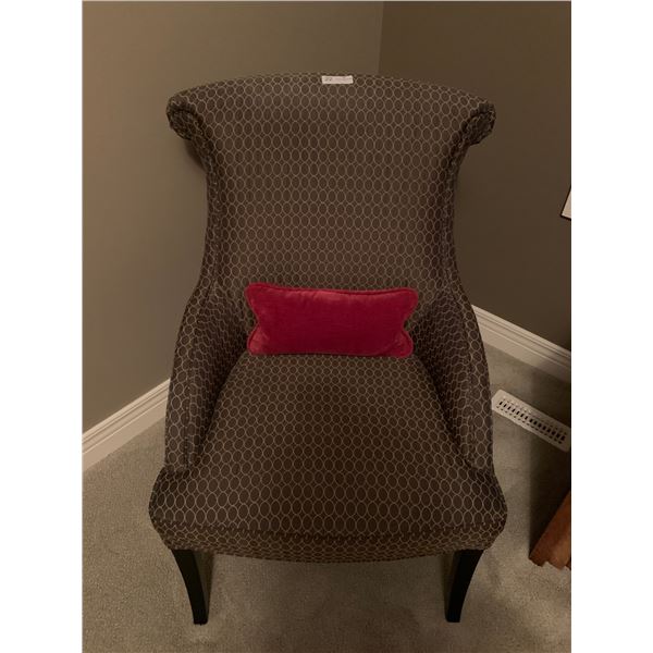 Upholstered Accent Chair w/ Oval Pattern