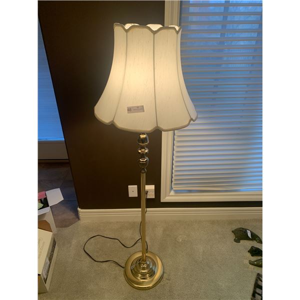 Brass-Colored Floor Lamp