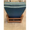 Image 4 : Upholstered Wooden Rocking/Sliding Chair w/ Brass Accents