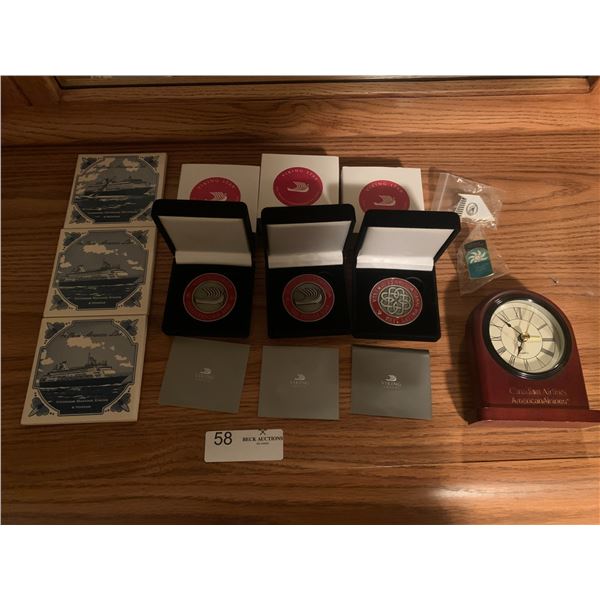 Assorted Cruise Line and Airline Memorabilia