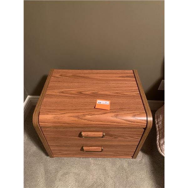 Wooden Nightstand w/ Brass Accents - Made by Palliser