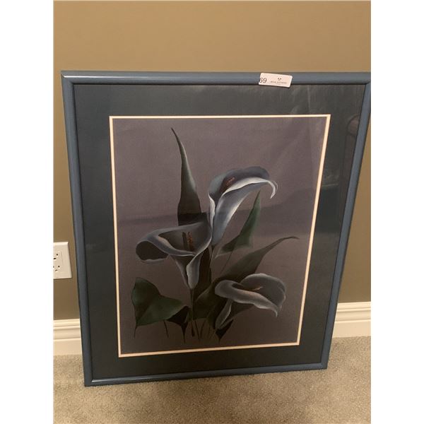 Framed Floral Painting - Artist Unknown