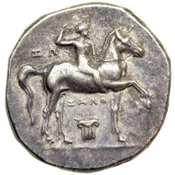 Calabria, Taras, c. 281-272 BC. AR Stater or Nomos (6.43 g)