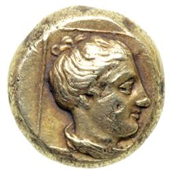 Lesbos, Mytilene, 377-326 BC. Electrum Hekte (2.52 g)