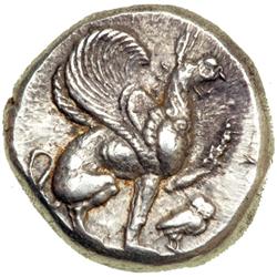 Ionia, Teos, Late 5th Century BC. AR Stater (11.87 g)