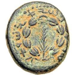 The Bar Kokhba War, 132-135 CE. Medium Bronze (22 mm) dated Year One (132/133 CE)