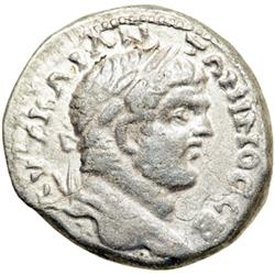 Caracalla, AD 198-217. Billon Tetradrachm (14.77 g) minted at Neapolis, AD 215-217