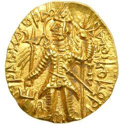 Kushan Kingdom. Vasudeva II, c. AD 250-260. Gold Stater (7.84 g)