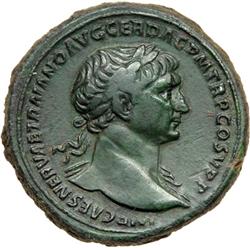 Trajan, AD 98-117. AE Sestertius minted at Rome, AD 105-107