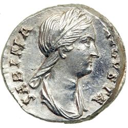 Sabina, wife of Hadrian, AD 117-138. AR Denarius minted at Rome, AD 132