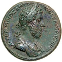 Commodus, AD 177-192. AE Medallion (41.27 g; 38 mm) struck at Rome, AD 185
