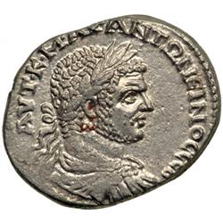 Caracalla, AD 198-217. Billon Tetradrachm (11.07 g) minted at Beroea, AD 215-217