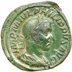 Philip I, AD 244-249. AE Sestertius minted at Rome