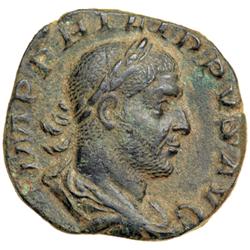 Philip I, AD 244-249. AE Sestertius minted at Rome