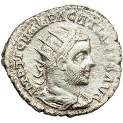 Pacatian, c. AD 248. AR Antoninianus minted at Viminacium