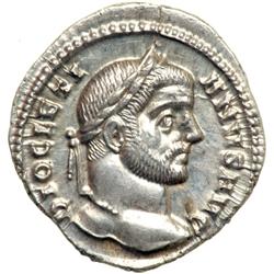 Diocletian, AD 284-305. AR Argenteus minted at Ticinum c. AD 295