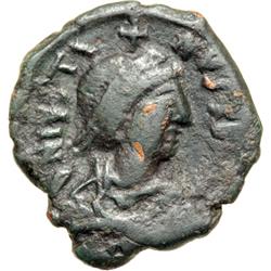 Byzantine Empire. Justin I, 518-527. half follis or 20 nummi (8.77g), Nicomedia, 1st officina