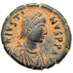 Byzantine Empire. Justin I, 518-527. pentanummium or 5 nummi (2.52g), Constantinople, 1st officina