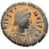 Image 1 : Byzantine Empire. Justin I, 518-527. pentanummium or 5 nummi (2.52g), Constantinople, 1st officina