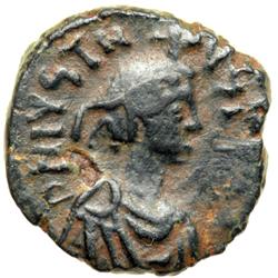 Byzantine Empire. Justin I, 518-527. pentanummium or 5 nummi (2.03g), Antioch, 2nd officina