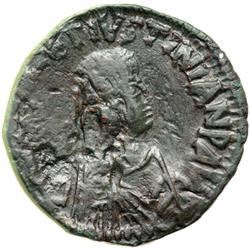 Byzantine Empire. Justin I and Justinian I, Apr.-Aug. 527. follis or 40 nummi (17.43g), Constantinop