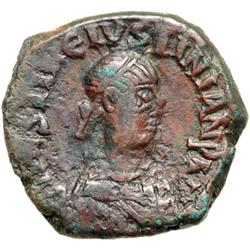 Byzantine Empire. Justin I and Justinian I, Apr.-Aug. 527. follis or 40 nummi (17.89g), Constantinop