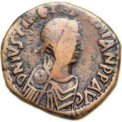 Byzantine Empire. Justin I and Justinian I, Apr.-Aug. 527. follis or 40 nummi (17.54g), Constantinop