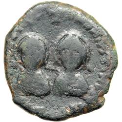 Byzantine Empire. Justin I and Justinian I, Apr.-Aug. 527. follis or 40 nummi (14.68g), Antioch, 3rd