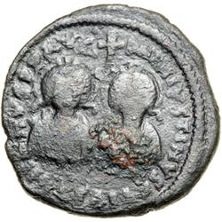 Byzantine Empire. Justin I and Justinian I, Apr.-Aug. 527. follis or 40 nummi (15.98g), Antioch, 2nd