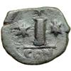 Image 2 : Byzantine Empire. Justin I and Justinian I, Apr.-Aug. 527. decanummium or 10 nummi (3.65g), Constant
