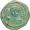 Image 1 : Byzantine Empire. Justinian I, 527-565. follis or 40 nummi (22.1g), Constantinople, 5th officina, 53